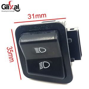 [호환품]Glixal 스쿠터 4 핀 헤드 라이트 조광기 스위치 버튼 GY6 49cc 50cc 125cc  바이크 오토바이 (2 개