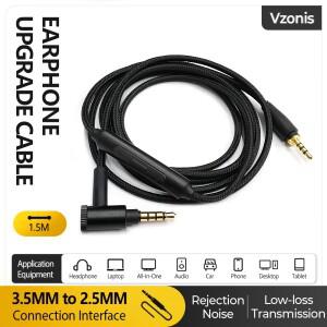 SENNHEISER Urbanite XL용 3.5MM ~ 하이엔드 나일론 편조 헤드폰 교체 케이블 인라인 제어 오디오