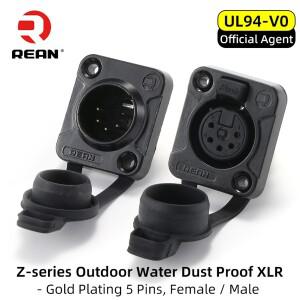 Neutrik REAN XLR 커넥터 소켓  야외 방수 마이크  앰프  믹서  팬텀 전원 케이블 IP65  5 핀