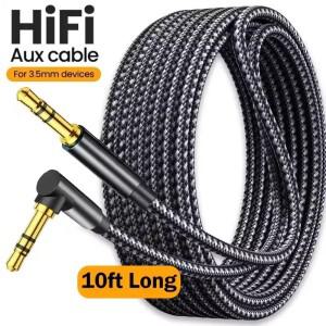3.5mm 잭 오디오 케이블 90도 팔꿈치 남성-남성 스피커 Aux 와이어 삼성호환 샤오미호환 MP3/4 비디오 자동