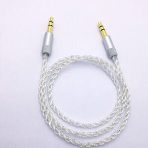 RY-A08 실버 도금 케이블 J BL 헤드폰 용 3.5mm 잭 스피커 자동차 X iaomi i Phone7 O neplus 5t AUX 코드