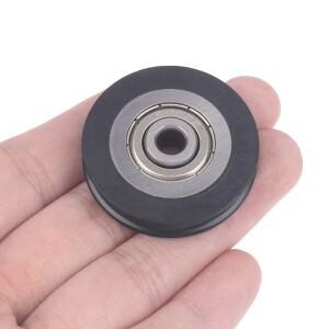 6x39x8mm 시프트 도어 풀리 오목형 휠 U 홈 와이어 로프 오버 라인 휠 고무로 감싼 플라스틱 나일론 베어