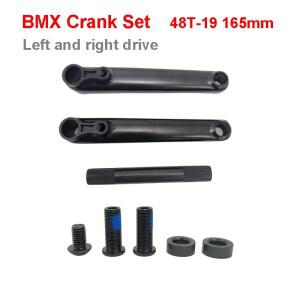 VOLE BMX 크랭크 세트 48T 165mm CRMO 19mm 스핀들 9/16인치 페달 홀 미드/유로/스페인/아메리칸 BB 호환