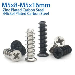[호환품]100/10 개/몫 M5 x 8mm/10mm/12mm/14mm/16mm KB 컴퓨터 PC 케이스 냉각 팬 장착 나사 소형 헤드 방