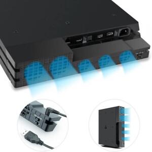 [호환품]소니호환 PS4 프로 슬림 게임 콘솔 플레이스테이션 4용 냉각 팬 쿨러 DC 5V 냉장고 USB 환풍기 휴