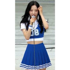 룰라바나 치어리더옷 공연 의상 단체복 스포츠 리더복 치어리딩복 경기 단체티 여성용 스커트 세트