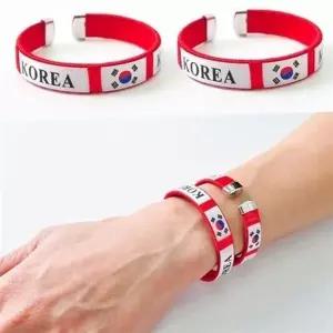 태극기 팔찌 대한민국 팔찌 패션 단체 한국 경기 응원도구 악세사...