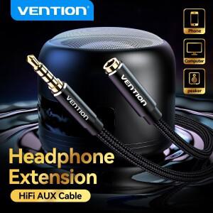 Vention Jack 노트북 PC TV 용 3.5mm 오디오 연장 케이블 HUAWEI호환 샤오미호환 스테레오 잭 Aux 헤드폰