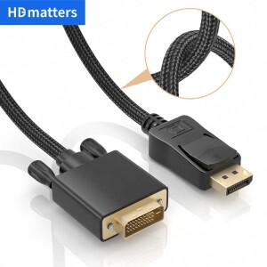 디스플레이 포트-DVI 케이블 편조 프리미엄 포트 DVI 모니터 숏 DP-DVI 어댑터 변환기 1.8M 0.5M