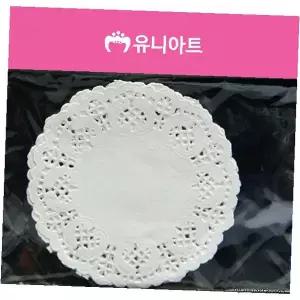 레이스 페이퍼 매트 16.5cm 원형 장식 받침 종이 선물 포장 플레이팅 테이블