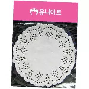 레이스 페이퍼 원형 14cm 중형 장식 받침 선물 포장 공예 소품
