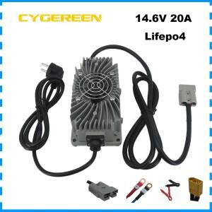 방수 다리미 인산염 지게차 RV 태양열 배터리 충전기  Lifepo4 고속 12 V  20A  4S  14.6V  100AH  200AH