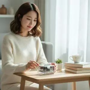 [하프클럽/알티피아]실버 태엽 오르골 보석함 인테리어 뮤직박스 선물용