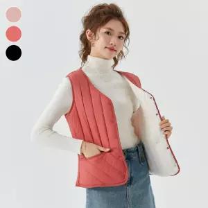 패딩조끼 부드러운 여성 겨울 안감퍼 베스트 엄마조끼