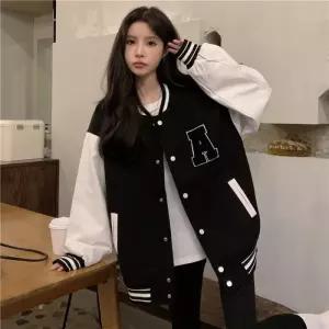 여성 영문 야구점퍼 캐주얼점퍼 대학생과잠 야구잠바