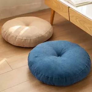 바닥 좌석 베개 솔리드 컬러 명상 요가에 적합 라운드 패드 매트 Pouf 소파 의자 침대 자동차 쿠션