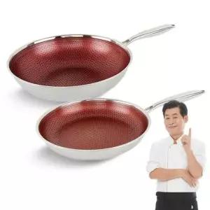 나물복음 이연복 클래딘 통3중 인덕션 웍 30cm 프라이팬+30cm