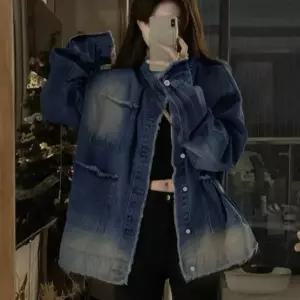 디스트로이드 빈티지 캐주얼 스타일 데님자켓