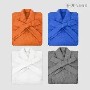샤워가운 송월타올 와플 레이어 샤워 목욕 가운 로브-XL