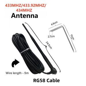 야외 차고 문에 적합, RG58 RF 안테나, 433MHz, 433.92 리모컨 신호 부스터
