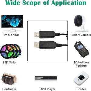USB 전원 부스트 라인 DC 5V에서 9V/12V로 스텝 업 모듈 컨버터 어댑터 케이블 2.1x5.5mm 플러그