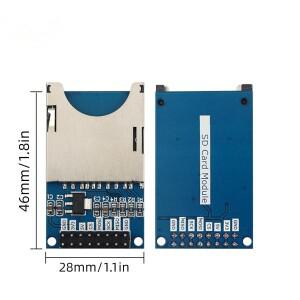 마이크로 SD TF 카드 어댑터 리더 모듈, SPI 인터페이스 레벨 변환 칩이 있는 용접 핀, Arduino Raspber