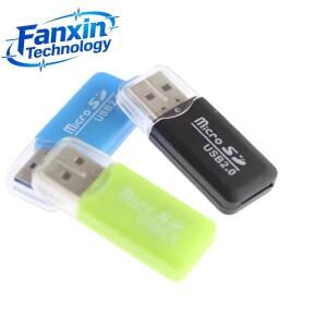 USB 2.0 인터페이스 카드 리더기 마이크로 SD TF 플래시 메모리 PC 컴퓨터용 휴대용 미니 고속 어댑터