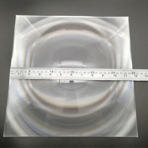 300x330mm 대형 광학 PMMA 프레 넬 렌즈 초점 거리 510mm mm 태양 집중 장치 확대