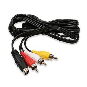 공급 비디오 MD4P 3 RCA 남성 4 핀 어댑터 케이블 코드 3rca 새로운 빨간색 노란색 흰색