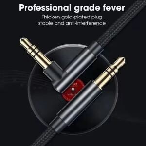 AUX 케이블 3.5mm 잭 오디오 남성-남성 브레이디드 와이어 코드 (스피커, 헤드폰, 자동차, 노트북, 하이파