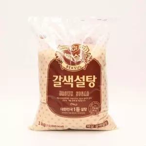 감리로운 단맛 백설 황설탕 3kg 설탕 사탕수수 슈가 베이킹재료 달고나 (W9AA64F)
