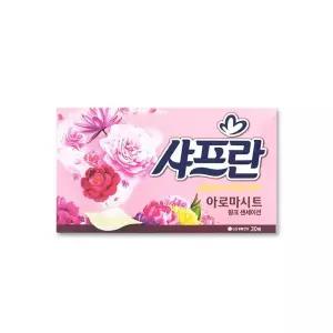 엘지생활건강 사프란 아로마시트 섬유유연제 핑크센세이션 30매 베이킹소다 티슈형섬