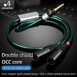 ATAUDIO HIFI 4.4mm 밸런스드 남성-듀얼 2xlr 3핀 XLR 남성 오디오 어댑터 케이블