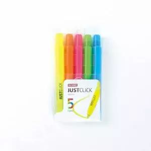저스트클릭 YF89GX12 형광펜M2 5색 세트(4.0mm/세트/리스)