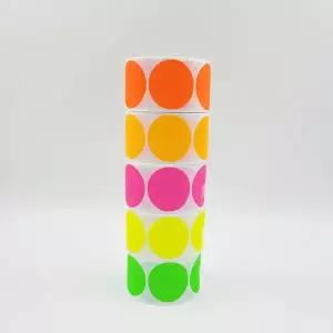 형광 IU50YQ33 원형 스티커 500장 (3.8cm)