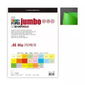 두성 UB95ML89 점보OA팬시페이퍼 A4 250매 P60 녹색/250매 80g (1개)