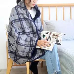 대형 극세사 똑딱이 망또 담요 학생담요 겨울용품 차량용담요 차박담요 (WCFC9CC)