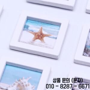인형 집 미니어처 나무 바다 해변 풍경 빈티지 그림 액자 벽 예술 침실 생활 홈 데코