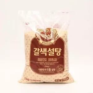 감리로운 단맛 백설 황설탕 3kg 설탕 사탕수수 슈가 베이킹재료 달고나 (W9AA64F)