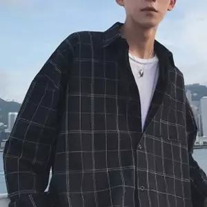 남성 가을 셔츠 루즈핏 체크 남방 오버사이즈 데일리 셔츠데일리룩 (W9DDBF3)