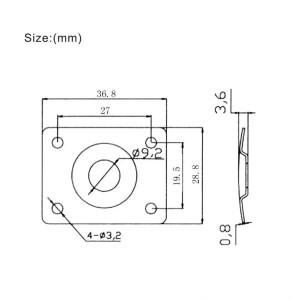 35MM 메탈 스퀘어 기타베이스 잭 플레이트 커버 레 폴 스타일 일렉트릭 기타 크롬 액세서리 부품