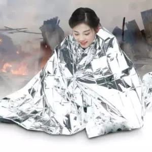 방한 은박 비상담요 캠핑용품 침낭보온커버 비상담요 은박담요 체온조절 (W80EDE0)