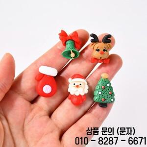 크리스마스 믹스 송진 공예 장식 미니 산타 클로스 트리 입상 DIY 새해 선물 파티 용품 10 개