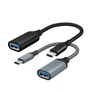 C타입 케이블 노트북 태블릿 호환 키보드 마우스 동시 포트 이동식 파스텔 USB 슬림 블랙