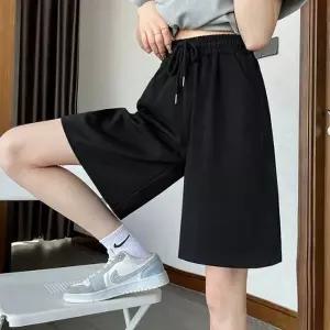 [하프클럽/]소프트핏 2컬러 와이드 하프팬츠 5부 반바지 밴딩 통바지 여름