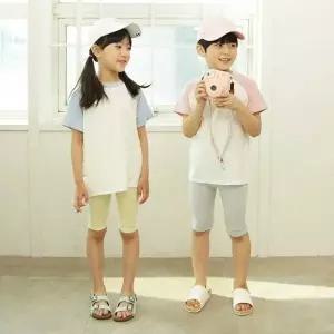 베이직 5부 아동 레깅스 키즈패션 주니어바지 여아의류 유아외출복 남아의류 (W6DB7C9)