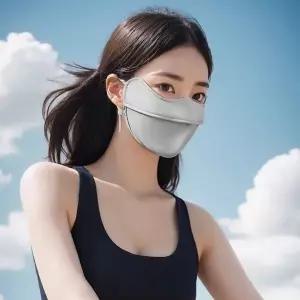 여름 얼굴가리개 호흡편한 마스크 쿨 냉감 예민한피부 등산용 운동용 (WE88356)