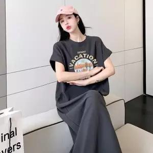 [하프클럽/]임산부 원피스코디 편한원피스 가을 면 대학생 슬림