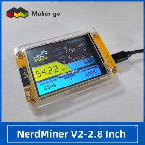 [호환품]2.8인치 NerdMiner V2 해시레이트 스마트 호환 디스플레이 암호화 솔로 복권 Nerd Miner 비트코인