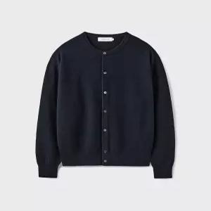 유니온블루 HARU CASHMERE WOOL CROP CARDIGAN DARK NAVY 84140262